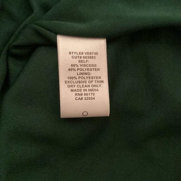 Eva Franco Anthropologie forest green velvet Floral maxi dress Special Occasion - Picture 9 of 10